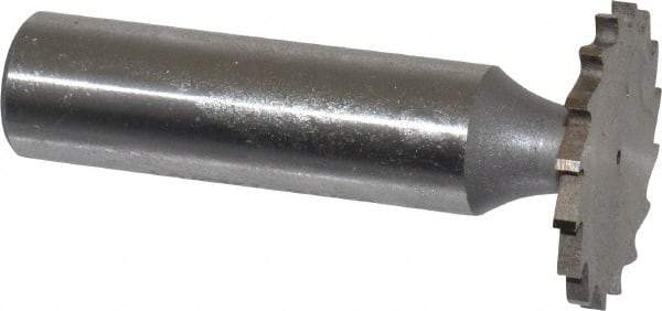 Whitney Tool Co. - 1" Diam x 5/64" Face Width, Cobalt, 16 Teeth, Shank Connection Woodruff Keyseat Cutter - Uncoated, 2-5/64" OAL x 1/2" Shank, Straight Teeth - USA Tool & Supply