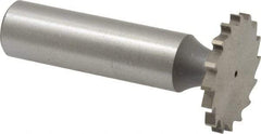 Whitney Tool Co. - 1" Diam x 3/32" Face Width, Cobalt, 16 Teeth, Shank Connection Woodruff Keyseat Cutter - Uncoated, 2-3/32" OAL x 1/2" Shank, Straight Teeth - USA Tool & Supply