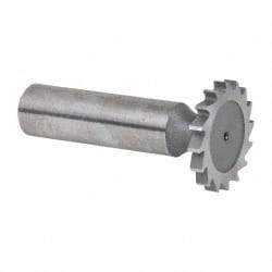 Whitney Tool Co. - 1" Diam x 1/8" Face Width, Cobalt, 16 Teeth, Shank Connection Woodruff Keyseat Cutter - Uncoated, 2-1/8" OAL x 1/2" Shank, Straight Teeth - USA Tool & Supply