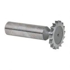 Whitney Tool Co. - 1" Diam x 1/8" Face Width, Cobalt, 16 Teeth, Shank Connection Woodruff Keyseat Cutter - Uncoated, 2-1/8" OAL x 1/2" Shank, Straight Teeth - USA Tool & Supply