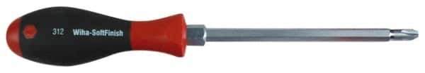 Wiha - #3, 10-11/16" OAL, Demolition Phillips Screwdriver - 6" Blade Length, Ergonomic Handle - USA Tool & Supply