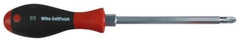 Wiha - #3, 10-11/16" OAL, Demolition Phillips Screwdriver - 6" Blade Length, Ergonomic Handle - USA Tool & Supply