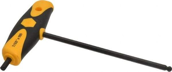 Wiha - 7/32" Hex, T-Handle Cushion Grip, Ball End Hex Key - 150mm OAL, Inch System of Measurement - USA Tool & Supply