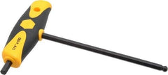 Wiha - 1/4" Hex, T-Handle Cushion Grip, Ball End Hex Key - 150mm OAL, Inch System of Measurement - USA Tool & Supply