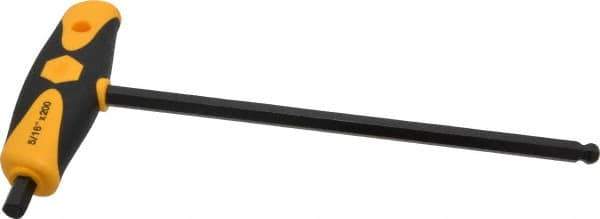 Wiha - 5/16" Hex, T-Handle Cushion Grip, Ball End Hex Key - 200mm OAL, Inch System of Measurement - USA Tool & Supply