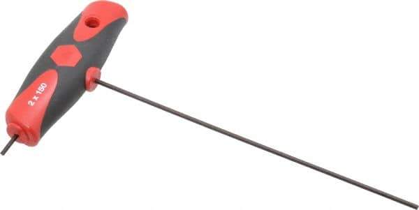 Wiha - 2mm Hex, T-Handle Cushion Grip, Hex Key - 150mm OAL, Metric System of Measurement - USA Tool & Supply