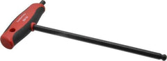 Wiha - 8mm Hex, T-Handle Cushion Grip, Hex Key - 200mm OAL, Metric System of Measurement - USA Tool & Supply