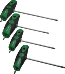 Wiha - 7 Piece T10 to T40 T-Handle Torx Key Set - T10, T15, T20, T25, T27, T30, T40 Torx Size - USA Tool & Supply