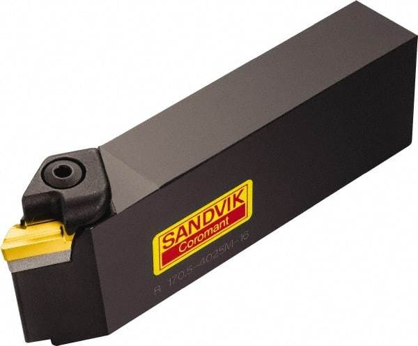 Sandvik Coromant - R/L170.5, Left Hand Cut, 30° Lead Angle, 40mm Shank Height x 25mm Shank Width, Negative Rake Indexable Turning Toolholder - 145mm OAL, KNUX 16 04 05L Insert Compatibility, Series T-Max - USA Tool & Supply