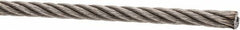 Value Collection - 1' Long, 3/16" Diam, Aircraft Cable - 2,900 Lb Breaking Strength, Material Grade 316, 7 x 19 Strand Core - USA Tool & Supply