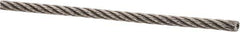 Value Collection - 1' Long, 3/32" Diam, Aircraft Cable - 700 Lb Breaking Strength, Material Grade 316, 7 x 7 Strand Core - USA Tool & Supply