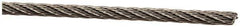 Value Collection - 1' Long, 1/8" Diam, Aircraft Cable - 1,360 Lb Breaking Strength, Material Grade 316, 7 x 7 Strand Core - USA Tool & Supply