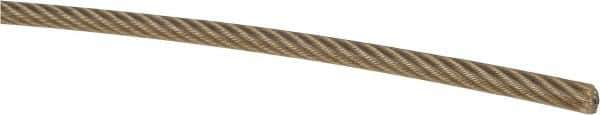 Loos & Co. - 1/8" x 3/32" Diam, Aircraft Cable - 920 Lb Breaking Strength, Material Grade 304 Stainless, 7 x 19 Strand Core, Nylon Coating - USA Tool & Supply