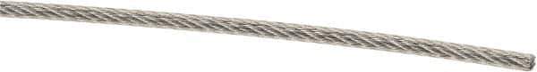 Loos & Co. - 1/16" x 3/64" Diam, Aircraft Cable - 270 Lb Breaking Strength, Material Grade Carbon Steel, 7 x 7 Strand Core, Nylon Coating - USA Tool & Supply