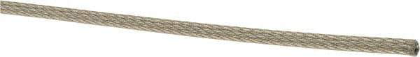 Loos & Co. - 3/32" x 1/16" Diam, Aircraft Cable - 480 Lb Breaking Strength, Material Grade Carbon Steel, 7 x 7 Strand Core, Nylon Coating - USA Tool & Supply