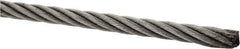 Loos & Co. - 3/16" Diam, Galvanized Steel Wire Rope - 4,200 Lb Breaking Strength, Material Grade Carbon Steel, 7 x 19 Strand Core - USA Tool & Supply