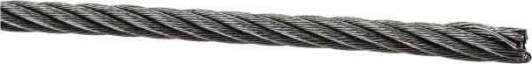 Loos & Co. - 1/8" Diam, Galvanized Steel Wire Rope - 2,000 Lb Breaking Strength, Material Grade Carbon Steel, 7 x 19 Strand Core - USA Tool & Supply