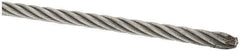 Loos & Co. - 1/4" Diam, Galvanized Steel Wire Rope - 7,000 Lb Breaking Strength, Material Grade Carbon Steel, 7 x 19 Strand Core - USA Tool & Supply