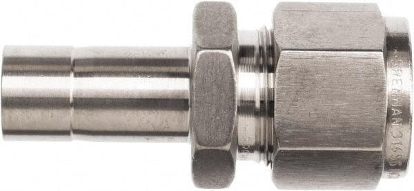 Brennan - 3/8" Tube OD Stainless Steel Compression Tube Reducer - USA Tool & Supply