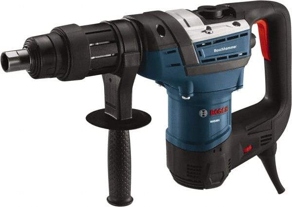 Bosch - 120 Volt 1-9/16" Keyless Chuck Electric Rotary Hammer - 0 to 3,600 BPM, 0 to 350 RPM - USA Tool & Supply