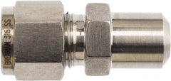 Brennan - 3/8" Tube OD x 3/8 Thread Stainless Steel Compression Tube Butt Weld Male Connector - USA Tool & Supply