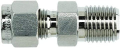 Brennan - 1" OD, Stainless Steel Male Connector - NPT Ends - USA Tool & Supply