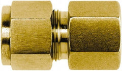 Brennan - 1/4" OD, Brass Female Connector - Comp x FNPT Ends - USA Tool & Supply