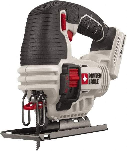 Porter-Cable - 20 Volt, 2,500 SPM, 3/4" Stroke Length, Lithium-Ion Cordless Jigsaw - 45° Cutting Angle, Series 20V MAX - USA Tool & Supply