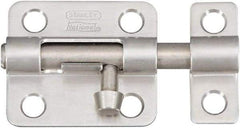 National Mfg. - 2-1/2" Long, 1-1/2" Wide Barrel Bolts - Stainless Steel - USA Tool & Supply