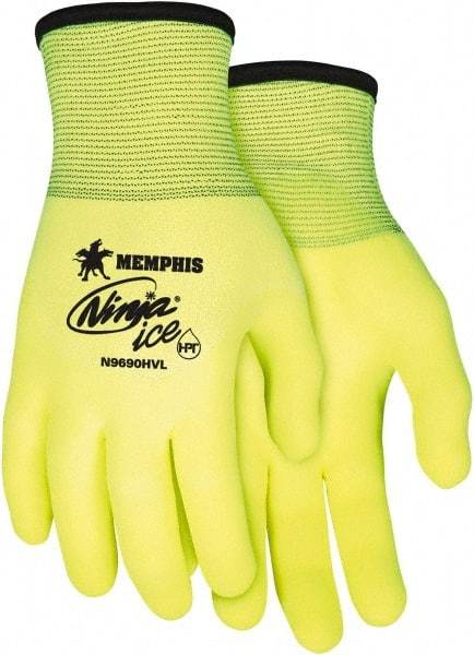 MCR Safety - Size L Work Gloves - Yellow, Paired - USA Tool & Supply