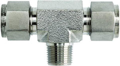 Brennan - 1/2" OD, Stainless Steel Union Tee - Comp x Comp x Comp Ends - USA Tool & Supply