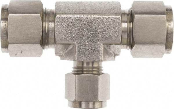 Brennan - 3/4" OD, Stainless Steel Union Tee - Comp x Comp x Comp Ends - USA Tool & Supply