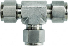 Brennan - 1/2" OD, Stainless Steel Union Tee - Comp x Comp x Comp Ends - USA Tool & Supply
