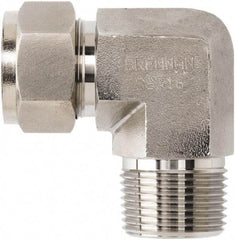 Brennan - 3/4" OD, Stainless Steel Male Elbow - MNPT Ends - USA Tool & Supply