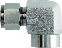 Brennan - 1/2" OD, Stainless Steel Female Elbow - Comp x FNPT Ends - USA Tool & Supply
