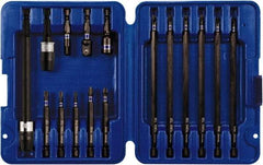 Irwin - 16 Piece, Screwdriver Insert Bit Set - #1 to #3 Phillips, T15 to T30 Torx - USA Tool & Supply