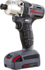 Ingersoll-Rand - 1/4" Drive 20 Volt Pistol Grip Cordless Impact Wrench & Ratchet - 1,700 RPM, 2,800 BPM, 165 Ft/Lb Torque, 2 Lithium-Ion Batteries Not Included - USA Tool & Supply