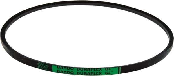 Bando - Section 4L, 1/2" Wide, 42" Outside Length, V-Belt - Rubber Compound, Black, Fractional HP, No. 4L415 - USA Tool & Supply