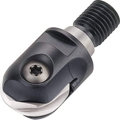 Walter - 8mm Cut Diam, 4mm Max Depth of Cut, 9.7mm Shank Diam, 34mm OAL, Indexable Ball Nose End Mill - 40,000 Max RPM - USA Tool & Supply