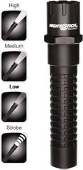 Bayco - LED Bulb, Industrial/Tactical Flashlight - Black Aluminum Body, CR123 Batteries - USA Tool & Supply