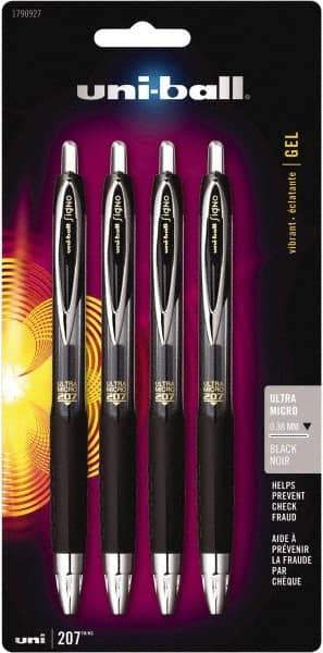 Prismacolor - 0.38mm Retractable Pen - Black - USA Tool & Supply