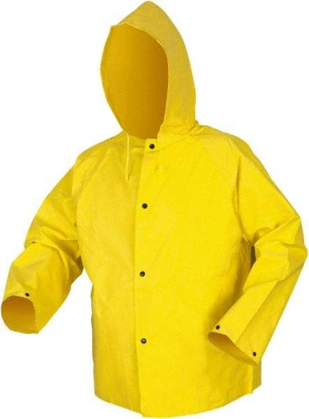 MCR Safety - Size 4XL, Yellow, Rain Jacket - No Pockets - USA Tool & Supply