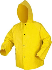 MCR Safety - Size 4XL, Yellow, Rain Jacket - No Pockets - USA Tool & Supply