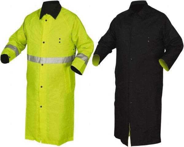 MCR Safety - Size 3XL, Yellow, Rain Jacket - 2 Pockets, Detachable Hood - USA Tool & Supply