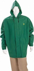 MCR Safety - Size 3XL, Green, Rain Jacket - Attached Hood - USA Tool & Supply