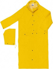 MCR Safety - Size XL, Yellow, Rain Jacket - 2 Pockets, Detachable Hood - USA Tool & Supply