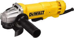 DeWALT - 4-1/2" Wheel Diam, 11,000 RPM, Corded Angle & Disc Grinder - 5/8-11 Spindle, 120 Volts, 11 Amps - USA Tool & Supply