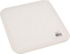 Rubbermaid - 11.3" Long x 10-1/2" Wide, Rectangular Polyethylene Lid - Corner-Pull Tab, Use with FG631200, FG631800, FG632200, FG9F0700, FG9F0800, FG9F0900 - USA Tool & Supply