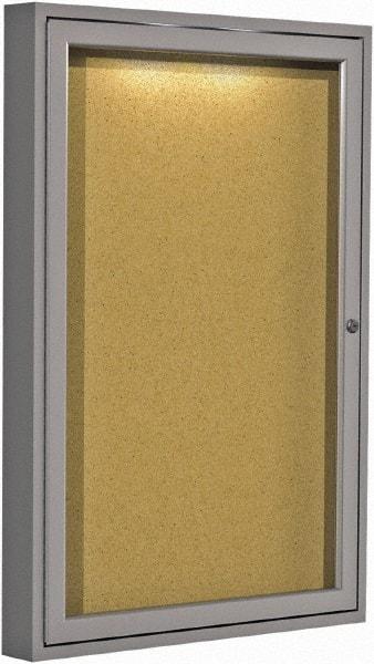 Ghent - 96-1/2" Wide x 48-1/2" High Open Cork Bulletin Board - Rubber, Confetti (Color) - USA Tool & Supply