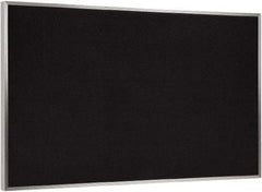 Ghent - 72-1/2" Wide x 48-1/2" High Open Cork Bulletin Board - Rubber, Black - USA Tool & Supply